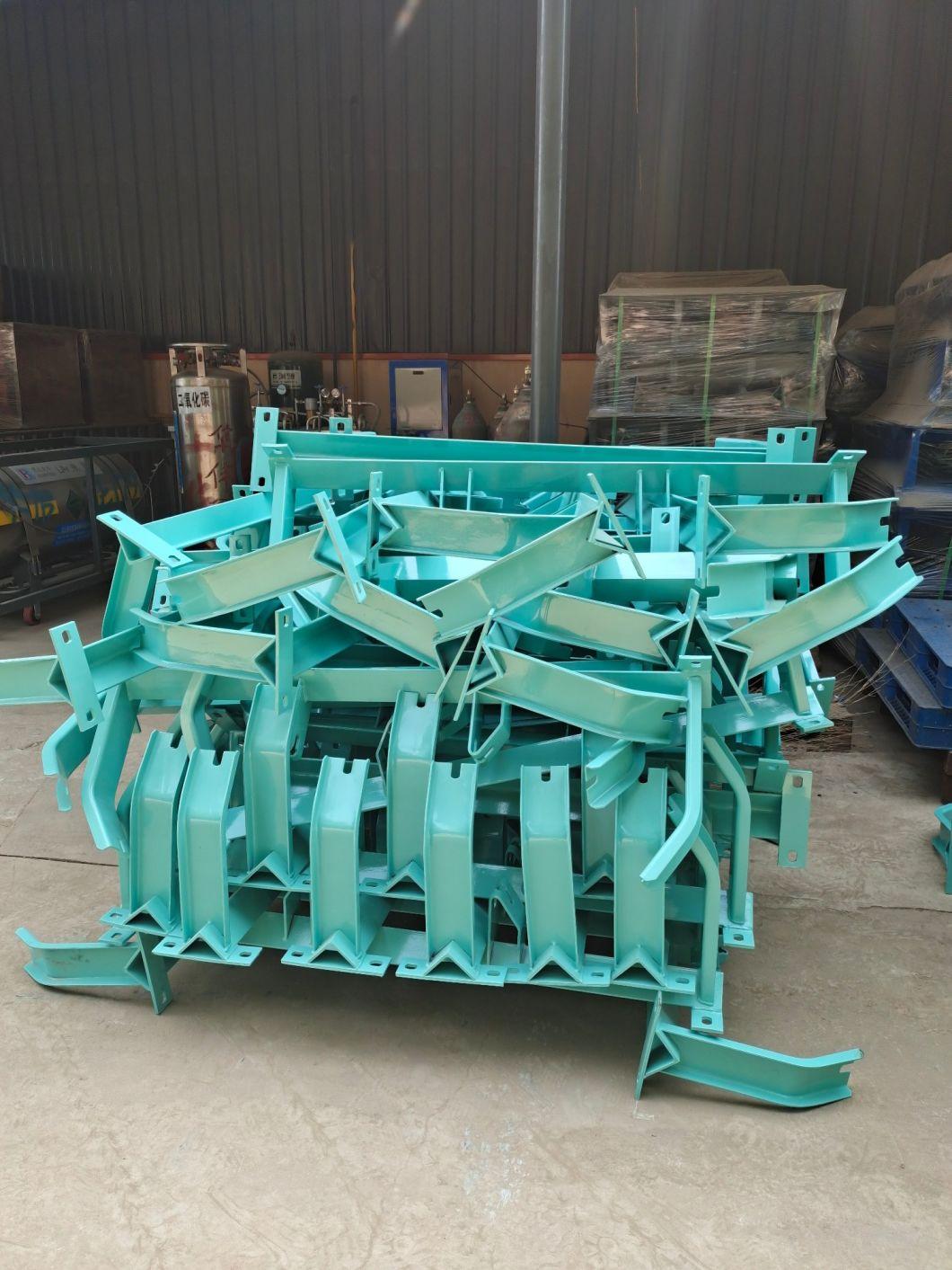 Belt Conveyor Parts Steel Trough Roller Frame