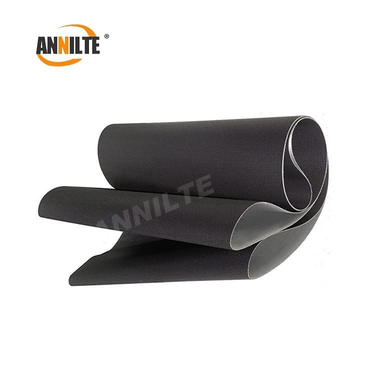 Annilte China Manufacturer Running Belt Wear Resisting 1.6mm Black Golf Treadmill PVC Conveyor Belt with Different Pattern