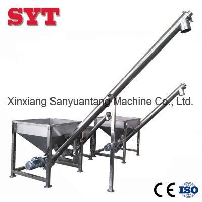 Stainless Steel Screw Conveyor with Hopper for Powder / Sand / Grain Conveyor