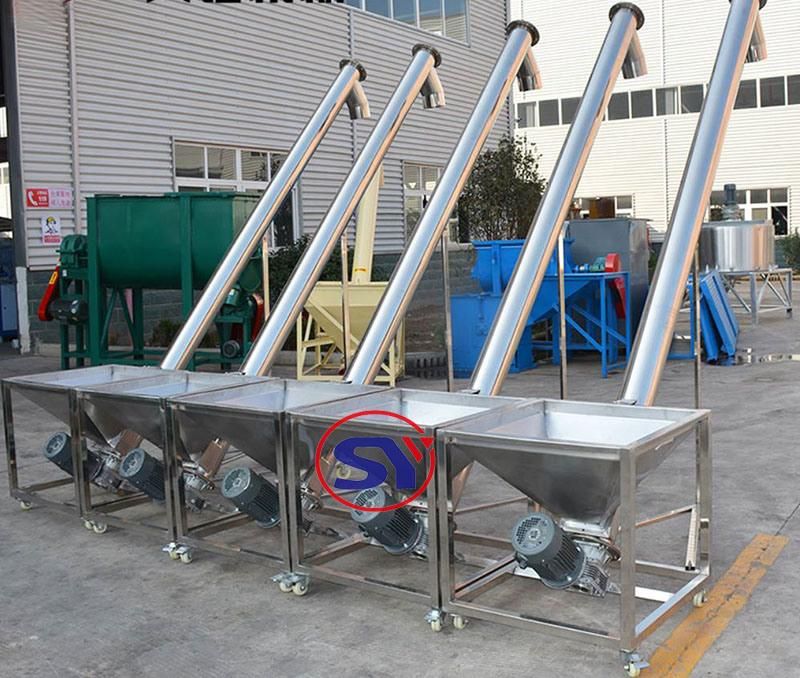 Stainless Steel304 Screw Conveyor Feeder for Packing System with Hopper