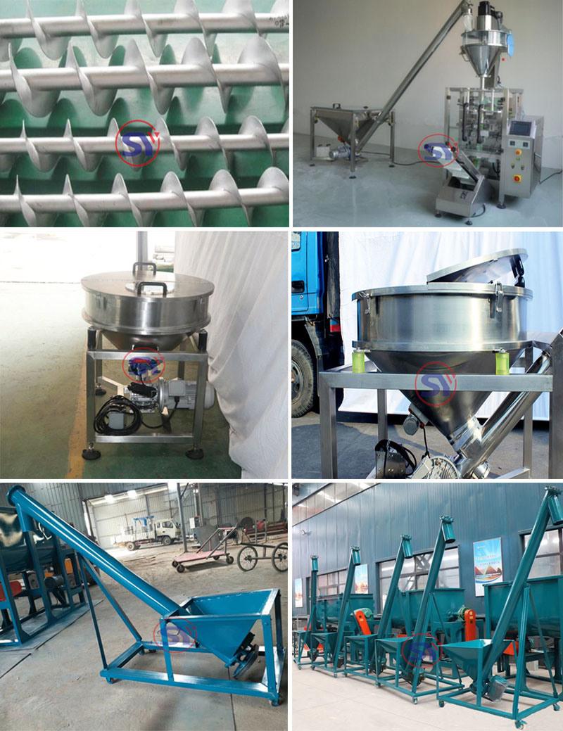 Sanitary Inclined Conveyor Hopper Screw Conveyor for Packing Machine