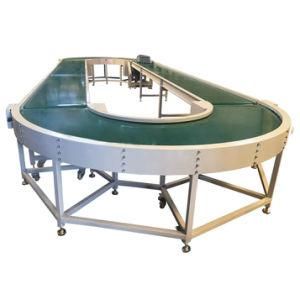 Reasonable Price Frozen Fish/Crab/Lobster/Salmon/Seafood Conveyor Curve Belt Conveyor with Customized Width with Famous China Brand Han Yue