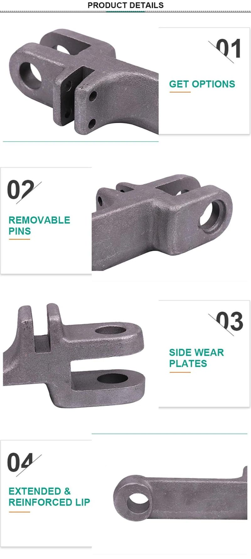 Heat Resistant Drop Forged Chain Link for Scraper Conveyor