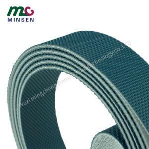 Factory Black Green PVC Longitudinal Rib Flat Conveyor Belt From China
