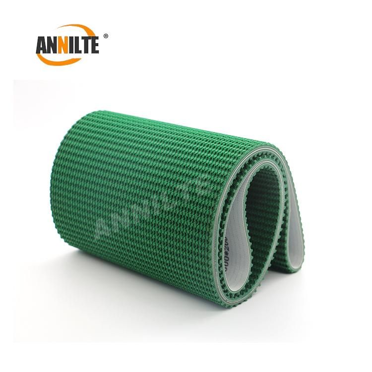 Annilte High Quality Rough Top Grass Pattern Green PVC Conveyor Belt China Factory