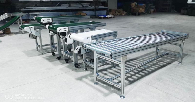 Stainless Steel Conveyor Roller Assemble Line System Carton Pallet Conveyer for Medical Supply Face Mask Conveying