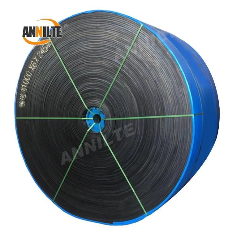 Annilte Multi-Ply Textile Conveyor Belt Material Handling High Tensile Strength Durable Black Rubber Ep Conveyor Belt