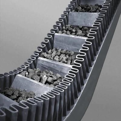 Large-Capacity Steep-Angle Side Wall Skirts for Stone Cleaning Rubber Corrugated Retaining Conveyor Belts
