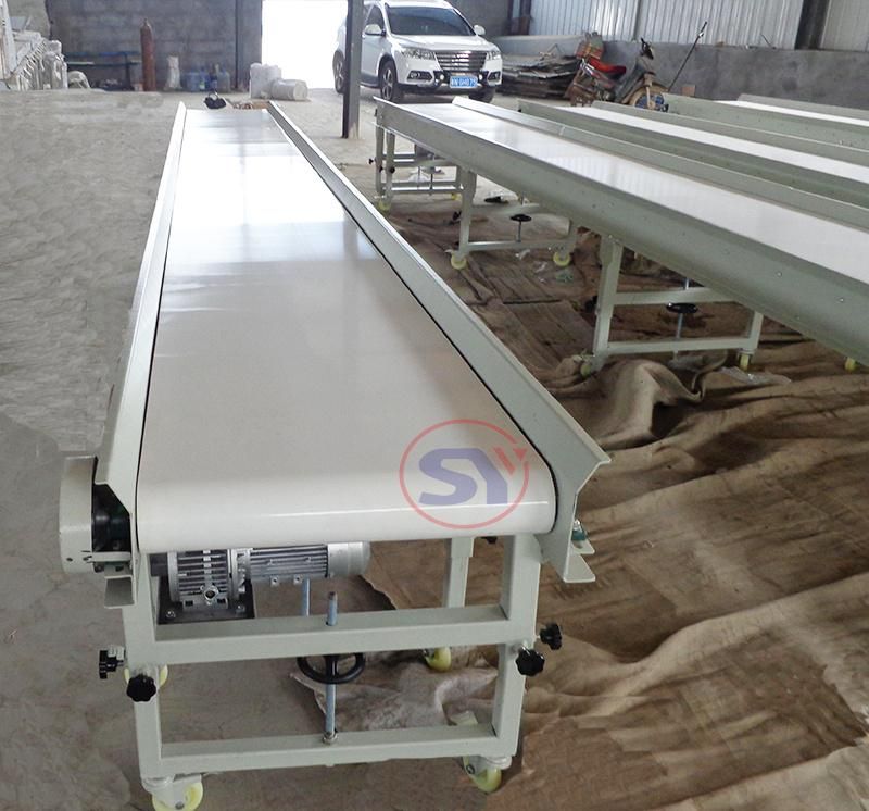 Antibacterial Hygienic PU Belt Conveyor for Processing Fish Poultry Pellet