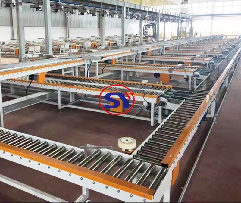 Powder Coated Steel up-Down Layer Roller Rolling Conveyor Line