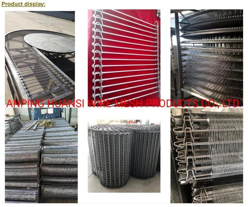 304 Stainless Steel Cooling Spiral Wire Mesh Conveyor Belt