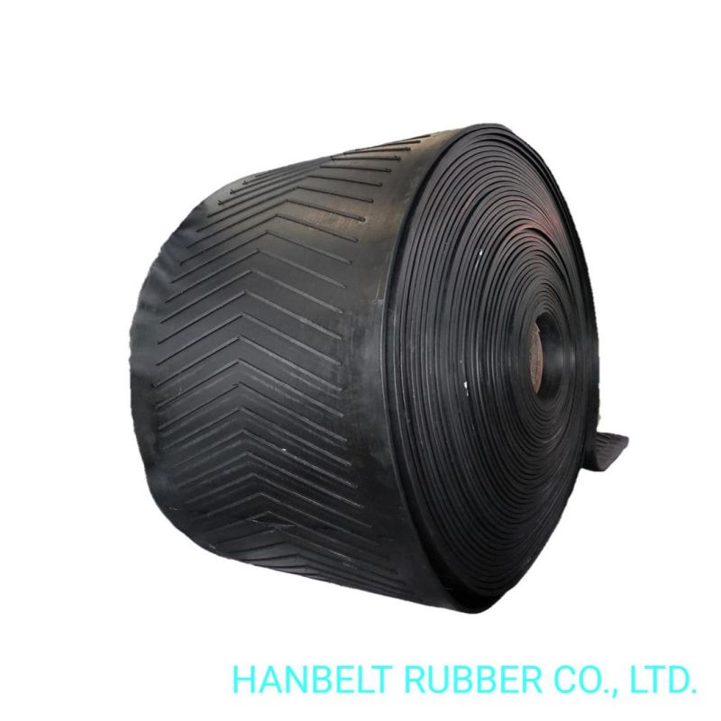 Ep Conveyor Belt Chevron Rough Top Rubber Conveyor Belt