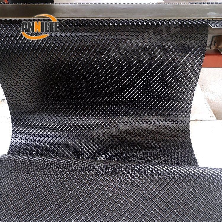 Annilte Manufacturers Rough Surface Grid Pattern PVC Conveyor Belts for Sander Machine