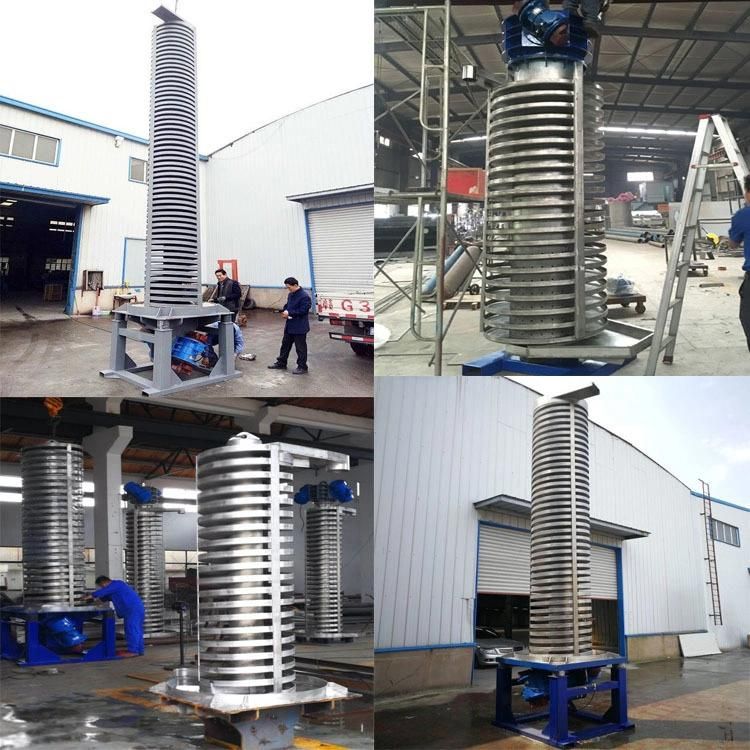 Stainless Steel Small Pelletizer Line Vertical Elevator Spiral Vibrating Conveyor