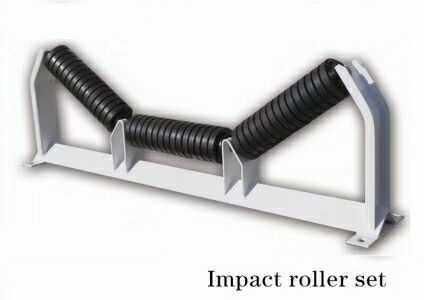 Mining Industrial Belt Conveyor Plastic Rubber Disc Impact Roller