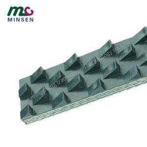 Factory 9.0mm Black PVC Serrated High Friction Chamfered Conveyor Belt