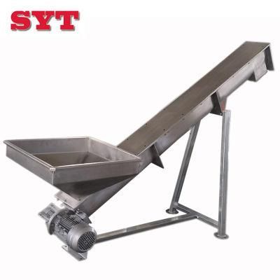 Stainless Steel Incline Screw Auger for Elevating Powder/Flexible Granular Spiral Conveyor with Hopper