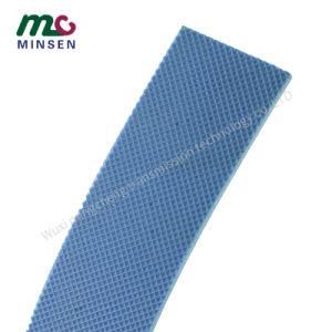Factorydiamond Top Anti Oil Blue Color Decorative Pattern Industrial Belt Food Non-Slip Conveyor Belt Custom