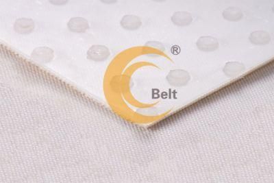 5mm botton pattern transparent PE conveyor belt used in tobacco industries