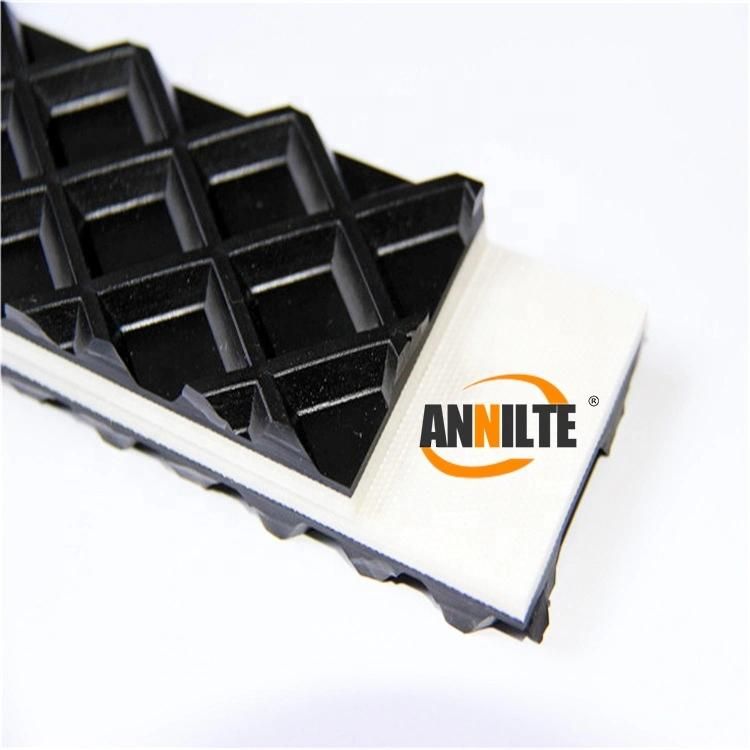 Annilte Black Wear-Resisting Rough Top Wedge Pattern Sanding Machine PVC Conveyor Belt for Sanding Machine