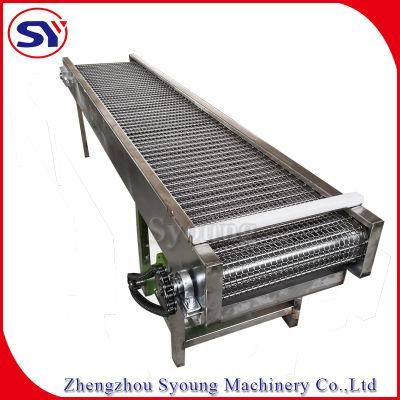 Industrial Steel Flat Belt Net Conveyor for Meat Seafood Processing Factory