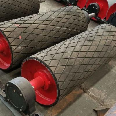 Conveyor Drum China Manufacturer Good Quality Conveyor Pulley Drum Rubber Lagging