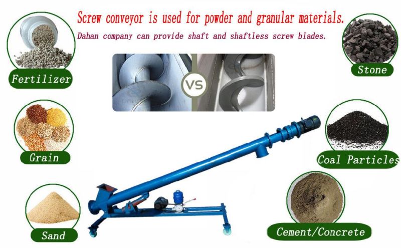 Factory Customize Grain Flexible Slant Cement Spiral Screw Conveyor Loading
