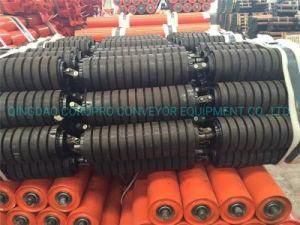 Heavy Duty Impact Conveyor Idler Roller with Rubber