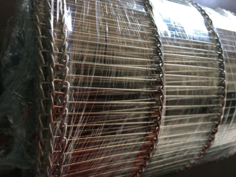 SS304 Chocolate Chain Link Stainless Steel Wire Mesh Conveyor Belt