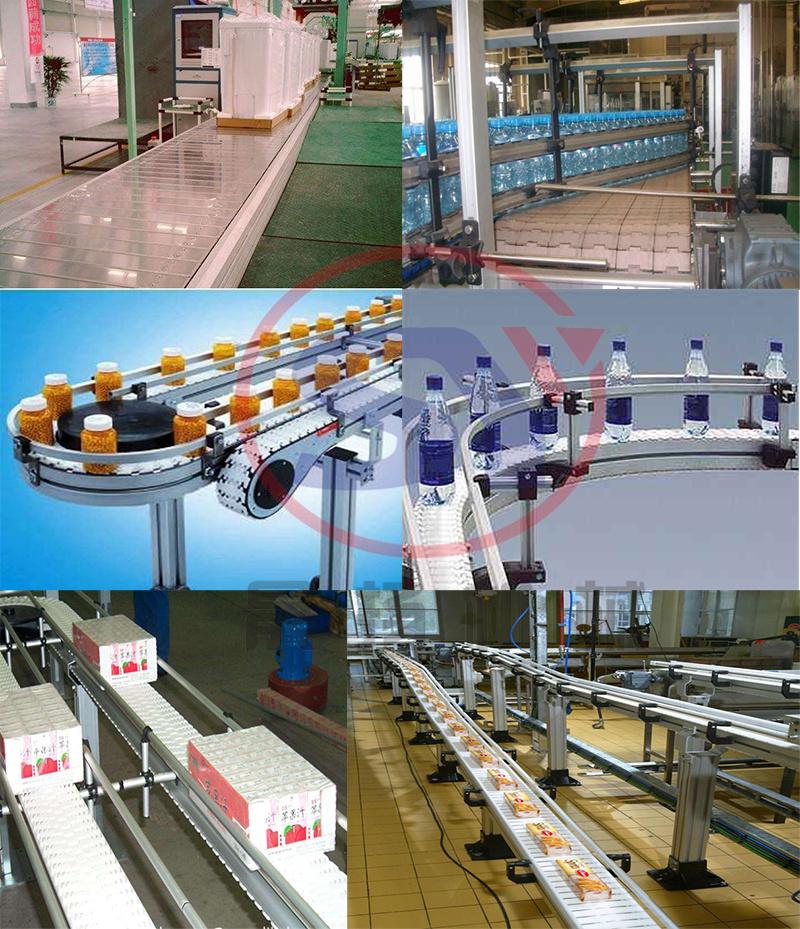 Stainless Steel Incling Chain Plate Conveyor Goods Transport and Discharge