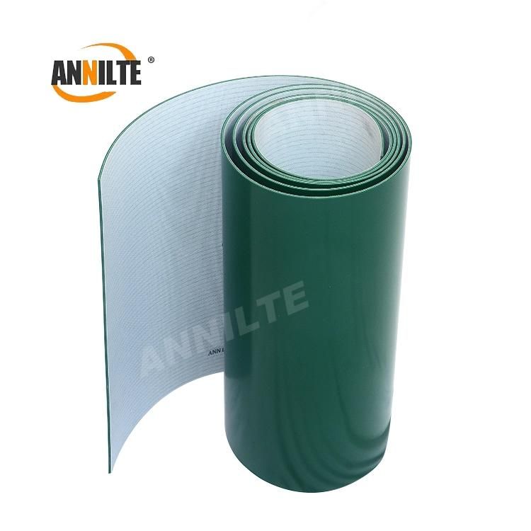 Annilte High Quality PVC Belt Conveyor Green Flat Transmission Belt for Industrial Assembly Production Line