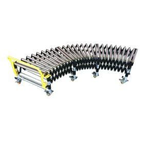 Steel Rollers Non-Power Gravity Flexible Portable Conveyors for Unloading
