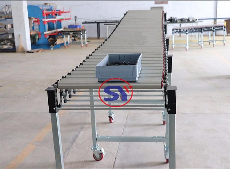 Gravity Vehicle Unloading Flexible Roller Conveyor System