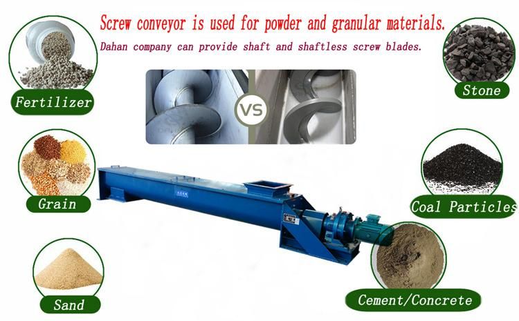 China Dahan Automatic Tube Auger Conveyor Feeder Screw Conveyor Machine