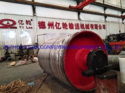 China Factory Heavy Industrial Rubber Lagging Transmission Pulley for Belt Conveyor