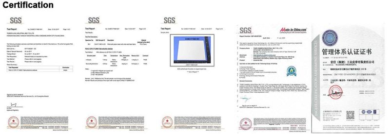 Tiger Good Quality Tail-Made 1.5mm White Matte Top FDA PU Sheeter for Dough Conveying System