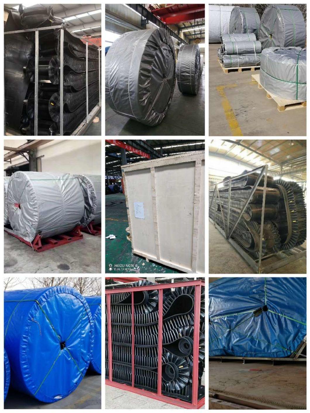 Transportation Circular Skirt Industrial Rubber Chevron Conveyor Vulcanizing Belting