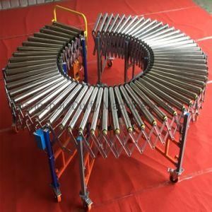Belt Driving Steel Roller Conveyor Flexible Mobile Conveyor System
