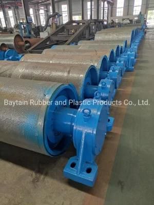 China Factory Belt Conveyor Drum Lining Ceramic Pulley Lagging Favourable Price Ceramic Guide Wire Drawing Conveyor Roller Coil Winder Pulley