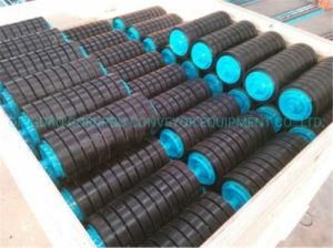 Cema/DIN Belt Conveyor Impact Idler Roller with Rubber Ring