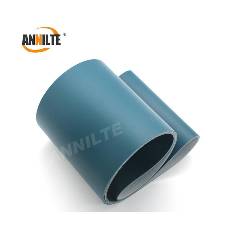 Annilte Factory Dark Green PU/PVC Turning Curve Light Duty Industrial Conveyor/Transmission Belting/Belt