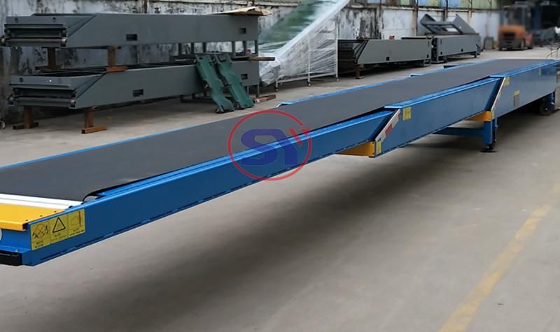 Foldable Rubber Conveyor Motorised Telescopic Belt Conveyor for Tyre Tire