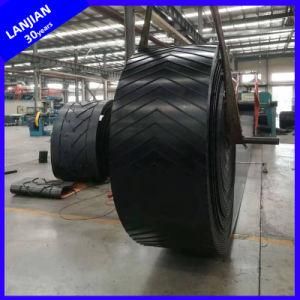 Chevron V Shape Pattern Rubber Belt Cleated Conveyor Belting