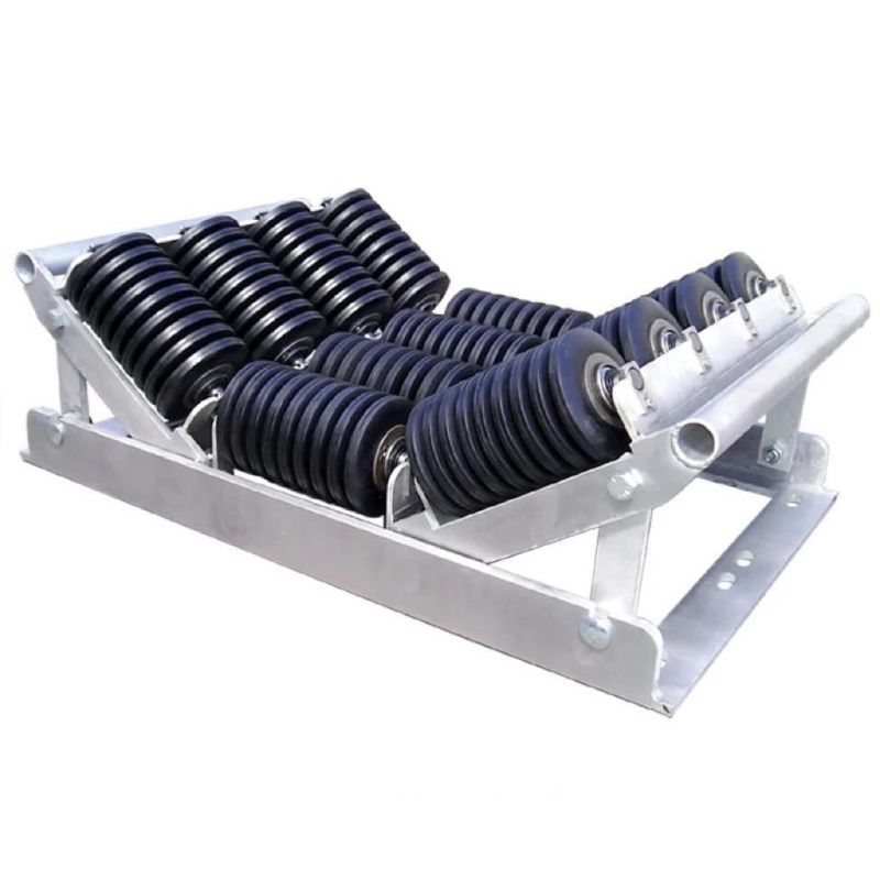 China Famous Brand Impact Idler Conveyor Rubber Roller Idler for Belt Conveyor System