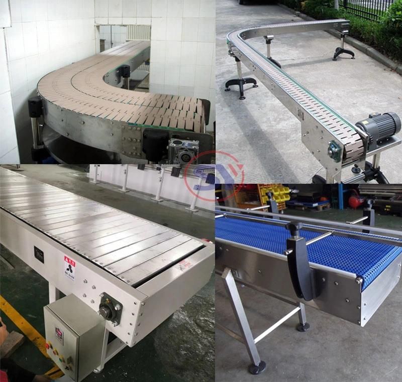 Multi-Disc Chain Plate Conveyor with Adjustable Side Guides