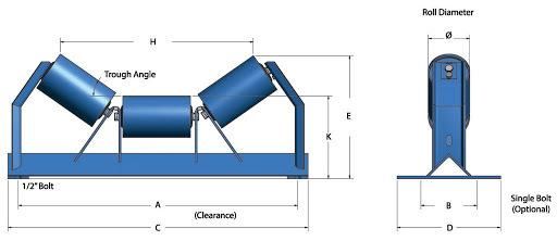 Trough Training Idler for Mining, Port, Cement
