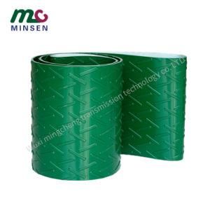 Manufacturer Green PVC/PU/Pvk Light Duty Industrial Conveyor/Transmission Belting/Belt with Herringbone Pattern