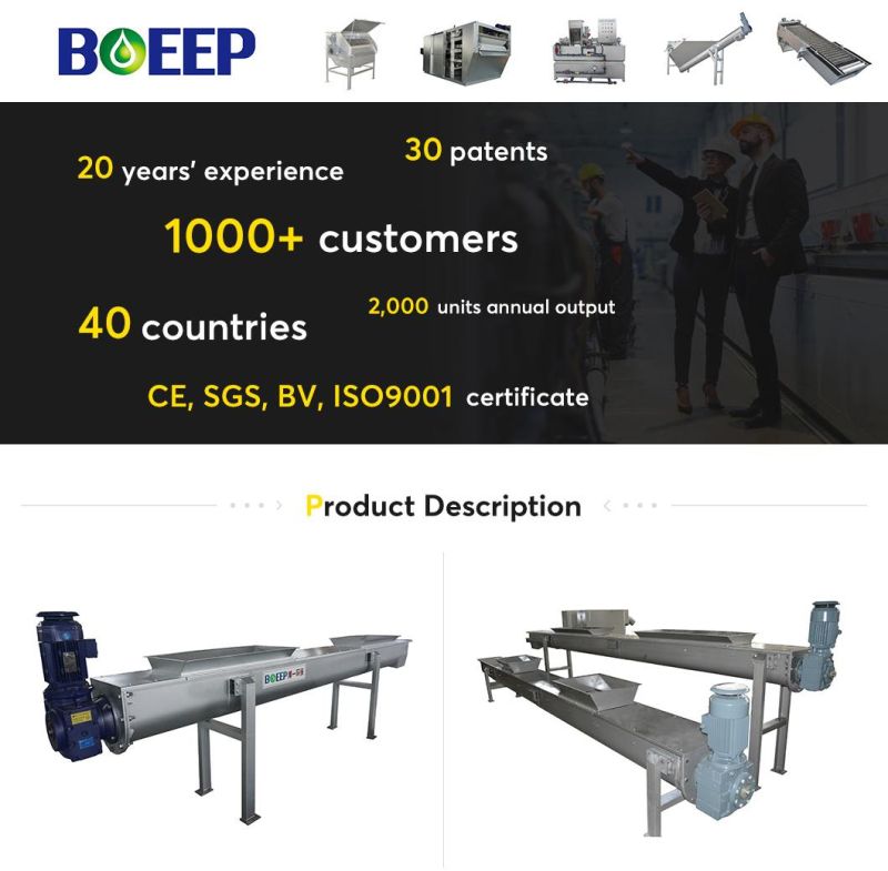 ISO/SGS/Ce Industrial Stainless Steel Customized Horizontal Inclined Screw Conveyor System