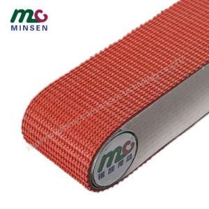 Electric Motor Red Grass Pattern Heat Resistant Conveyor Belt for Kinds of Industry