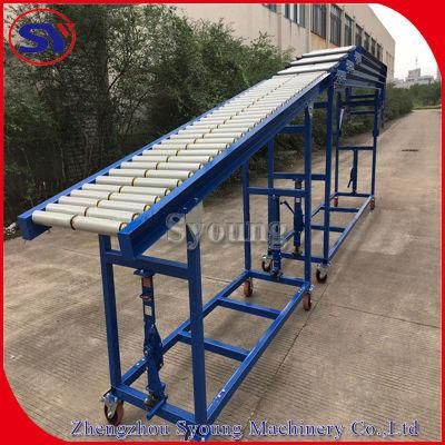 Gravity Truck&Container Unloading Telescope Roller Conveyor